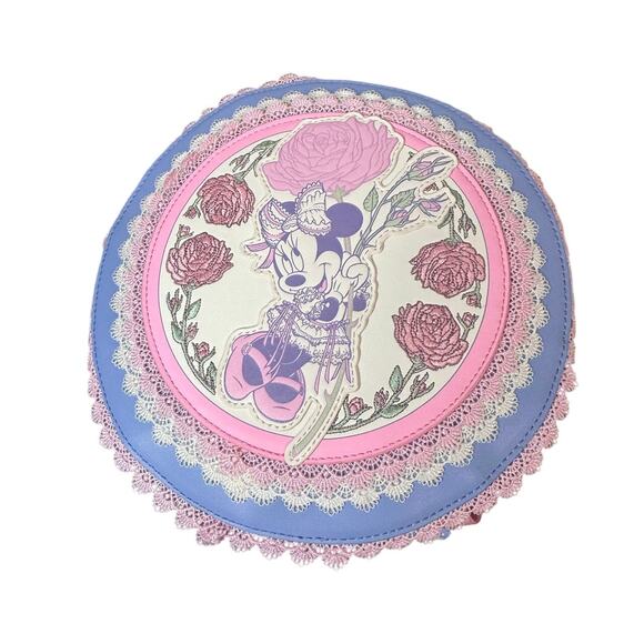 Loungefly Disney Minnie Mouse Floral Lace Mini Backpack Bag Purse NWT - Picture 1 of 5